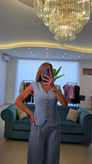 Tailleur Golden Vest- Set 2 Pezzi