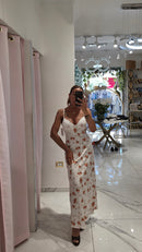 Abito Conchiglia Bloom in Lycra a Fantasia Floreale