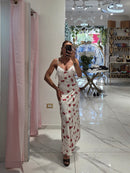 Abito Conchiglia Bloom in Lycra a Fantasia Floreale