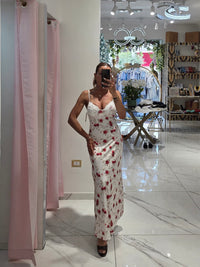 Abito Conchiglia Bloom in Lycra a Fantasia Floreale