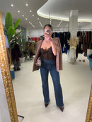 Jeans dal taglio asimmetrico