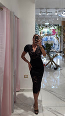 Abito Venere Lace in Pizzo con Cerniera sul Retro
